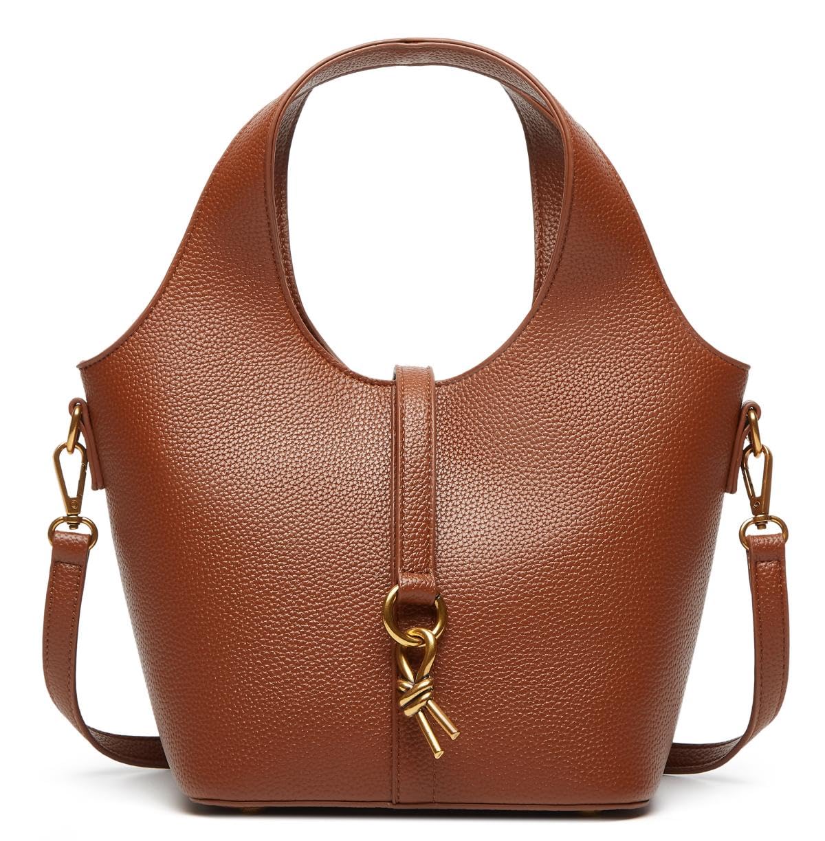 Women Bucket Bag PU Leather Hobo Bag Fashion Shoulder Crossbody Vintage Tote Small Handabg Purse