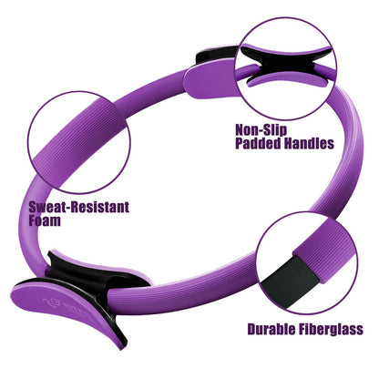 RitFit Pilates Ring Circle - 14 Inch Magic Fitness Circle for Toning Inner & Outer Thighs, Bonus Workout Guide Included