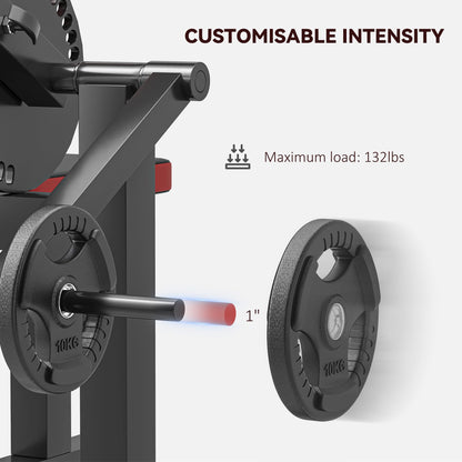 Soozier 2-in-1 Bicep Preacher Curl Bench with Adjustable Seat and Elbow Cushion, Plate Loaded Bicep Curl Machine & Tricep Extension Machine for Home Gym Workout