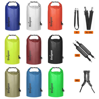 Unigear Dry Bag Waterproof, Floating and Lightweight Bags for Kayaking, Boating, Fishing, Swimming and Camping with Waterproof Phone Case (Army Green, 5L)