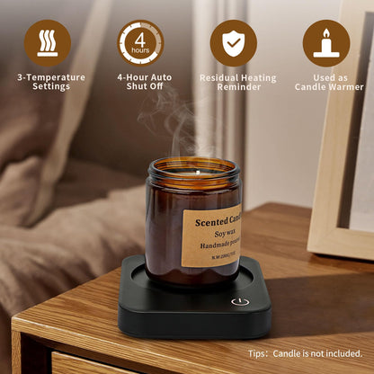 VOBAGA Mug Warmer Set, Coffee Warmer for Desk with 11oz Ceramic Mug, Auto Shut Off & 3-Temp Settings, Smart Coffee Cup Warmer, Home Office Essentials Coffee Set