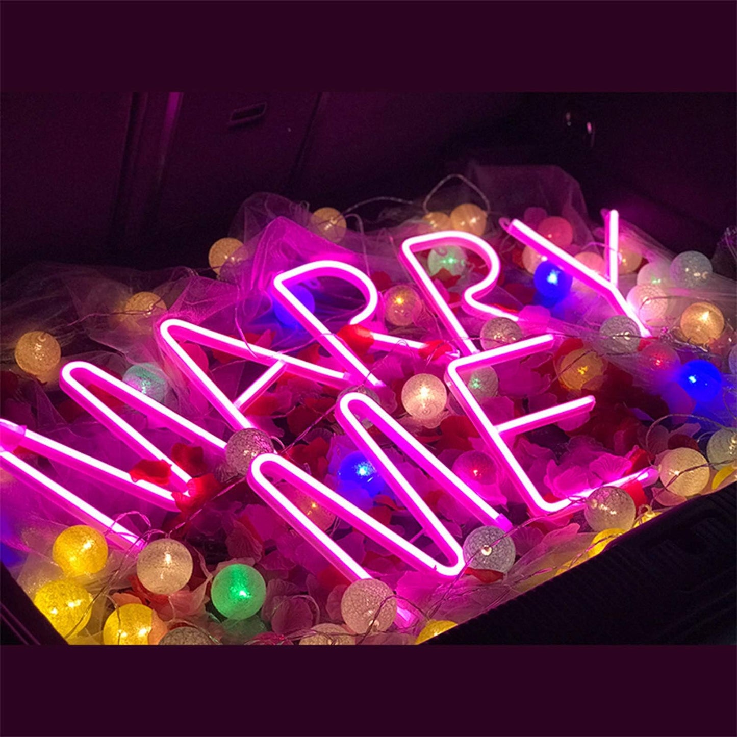 LED Letter Neon Lights Light Up Pink Neon Letters LED Alphabet Neon Letter Sign Lights Battery/USB Powered Neon Signs Words Night Lights for Wall Home Bar Christmas Birthday Party Wedding (A)