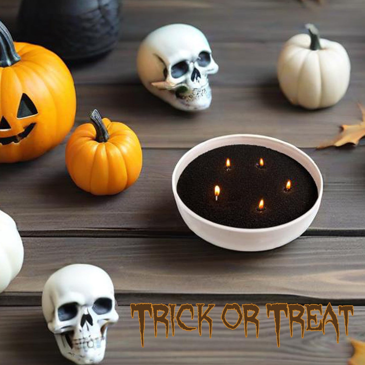 Pearled Candle Sand Set - 2.2Lb Sand Wax, 50X 6” Wicks, 6X Essential Oils, 2X Candle Jars with Lids, Smoke Free Powder Snow Halloween Candles, Over 240 Hours Burn Time DIY Candle Making Kit, Black