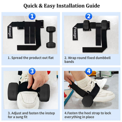 Dumbbell Foot Attachment, Tibialis Trainer, Adjustable Ankle Weights, Leg Workouts at Home for Hip Flexors, Ankle Straps for Weight Lifting, Shin Splint, Hamstring Curls, Leg extensions
