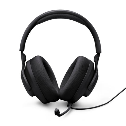 JBL Quantum 100M2 - Wired Over-Ear Gaming Headset with omnidirectional, Detachable mic with Mute Option and Fabric-Covered Memory Foam Ear Cushions, Compatible with All Platforms (Black)