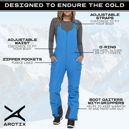 Arctix Women's Essential Insulated Bib Overalls, Marina Blue, 3X Tall