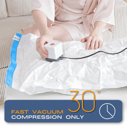 Vacuum Seal Bags for Clothing, 22 Pack Vacuum Storage Bags (4 Jumbo, 4 Large, 4 Medium, 6 Small, 4 Roll) for Clothes Comforters, Travel Space Saver Bag with Compact Electric Pump (2025 Upgrade)