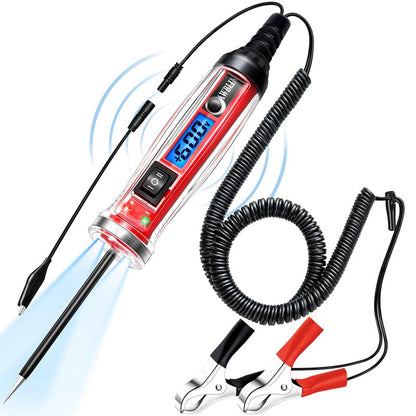 AWBLIN Power Circuit Probe Tester, LCD Digital Automotive Test Light with Voltage Display&Illumination, DC Voltage Tester, Electrical System Tool, Relay Fuse Continuity Current Test.
