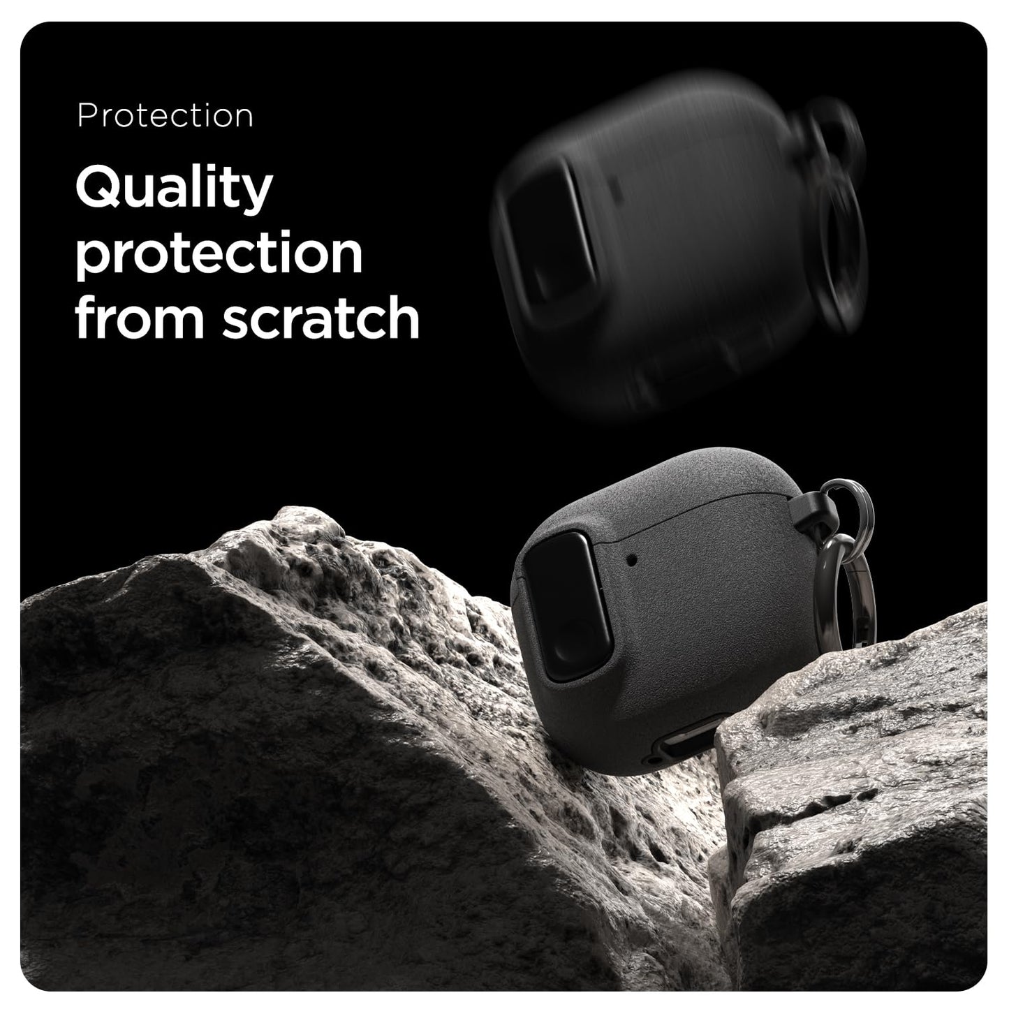 VRS DESIGN Modern Lock Case for Apple Airpods 4th Generation (2024), Rugged Protection with Secure Lock for Airpods 4 Case (Sandstone) [US Patent Registered]