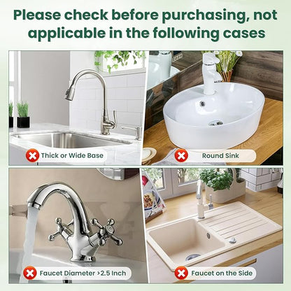 TOOVEM Silicone Faucet Splash Guard, 17.7 x 5.5 Inch Kitchen Sink Splash Guard