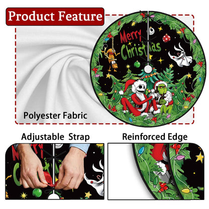 Christmas Tree Skirt 48 Inch Tree Collar Holiday New Year Winter Xmas Tree Decor Christmas Decorations for Home Party