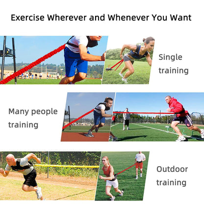 OYINDIZ Resistance Explosive Training Rope Force Improve Power, Agility, Strength Track and Field Football Basketball Volleyball Multi-Directional Fitness Equipment