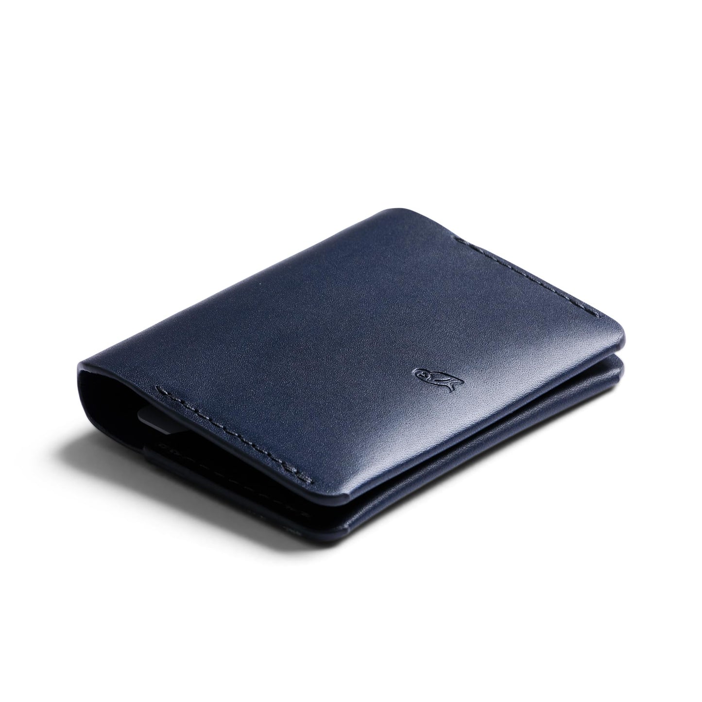 Bellroy Under Cover (slimline leather card wallet/holder with card storage, quick access slot, plus space for folded bills) - Navy