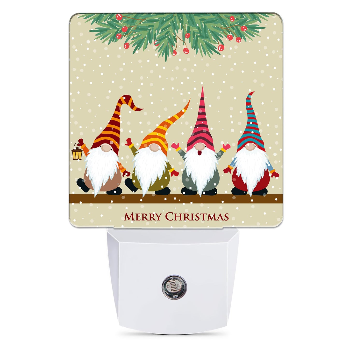 Jopowide Christmas Santa Claus Dusk to Dawn Night Light, Auto Sensor Lamp Home Indoor Stairway Kitchen Corridor, Night Lights Plug into Wall Decor, Boys Girls Women Men Room Gifts