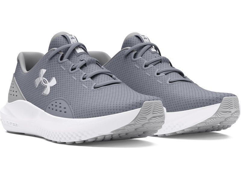 Under Armour Men's Charged Surge 4, (101) Steel/Mod Gray/White, 9.5, US