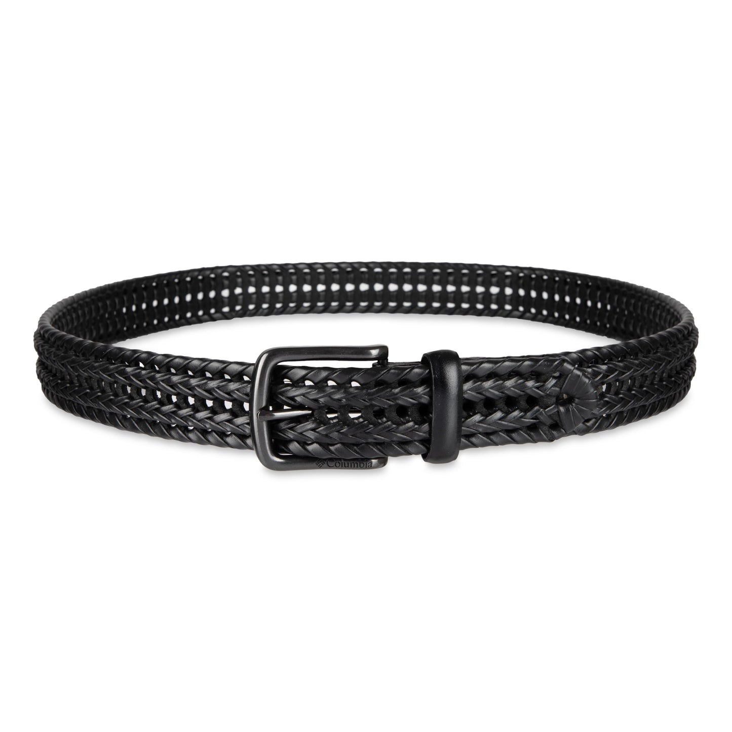 Columbia Men's Fully Adjustable Lace Braid Belt, Black, Large