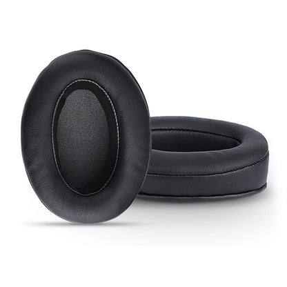 Tranesca Leather Replacement earpad/Ear Cushion/Ear Cover for ATH M50X, SteelSeries Arctis, HyperX Cloud & Alpha Big OVEREAR Headphones (Fits a Great Variety of Headphones) - Black
