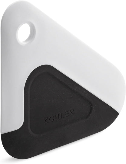 KOHLER K-8624-0 Kitchen Pot and Pan Dish Scraper, Silicone and Nylon, Heat Resistant, White and Charcoal, One Size