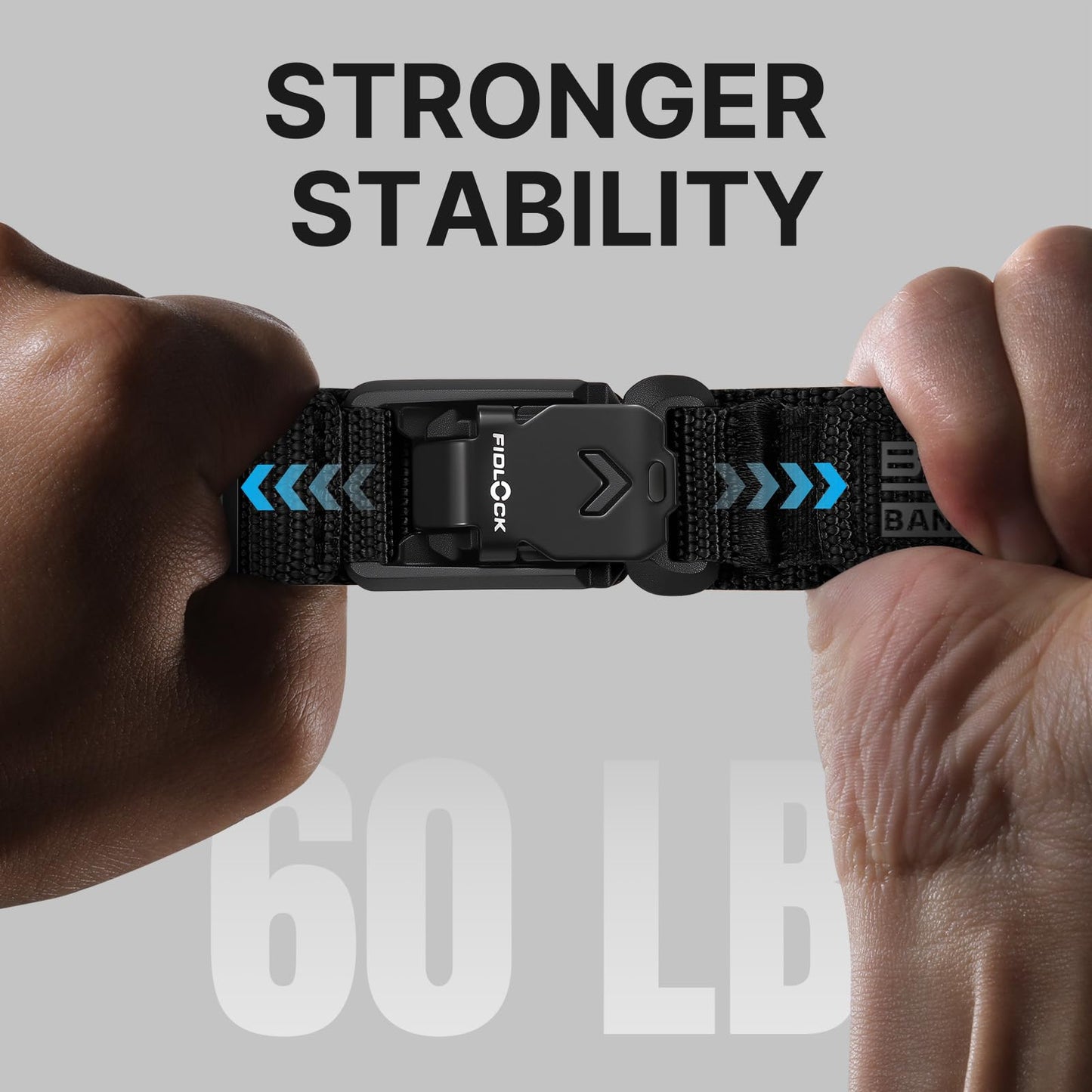 Stretchy Nylon Band Compatible with Samsung Galaxy Watch 8 Bands 40mm 44mm/ Watch 8 Classic 46mm, No Gap Wristband Sport Strap for Galaxy Watch 8 2025 Men with Magnetic Fidlock V-Buckle, Black L