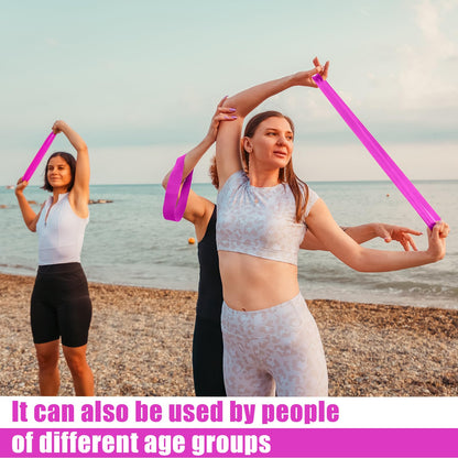 Deekin 20 Pcs Resistance Bands Resistance Loop Exercise Bands Exercise Equipment Elastic Drag Ring for Women and Men Home Fitness, Gym, Yoga(35-40 Lbs,Rose Pink)