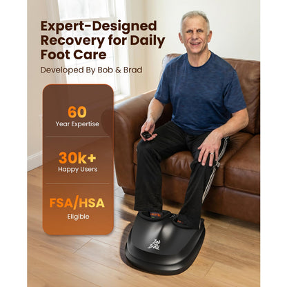 BOB AND BRAD Lite Foot Massager with Heat, FSA-HSA Eligible, Shiatsu Feet Massager with Deep Kneading & Compression, Multi-Level Settings, Fathers Day Gift for Dad Husband