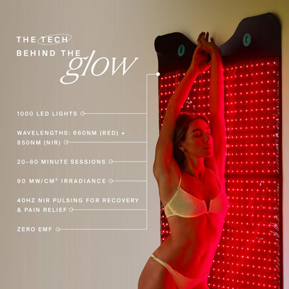HigherDOSE Full Body Red Light Therapy Mat - Infrared Red Light Therapy Pad with 1,000 LEDs (660nm + 850nm) for Circulation, Recovery, Skin, Energy, Mood & At-Home Redlight Therapy for Body