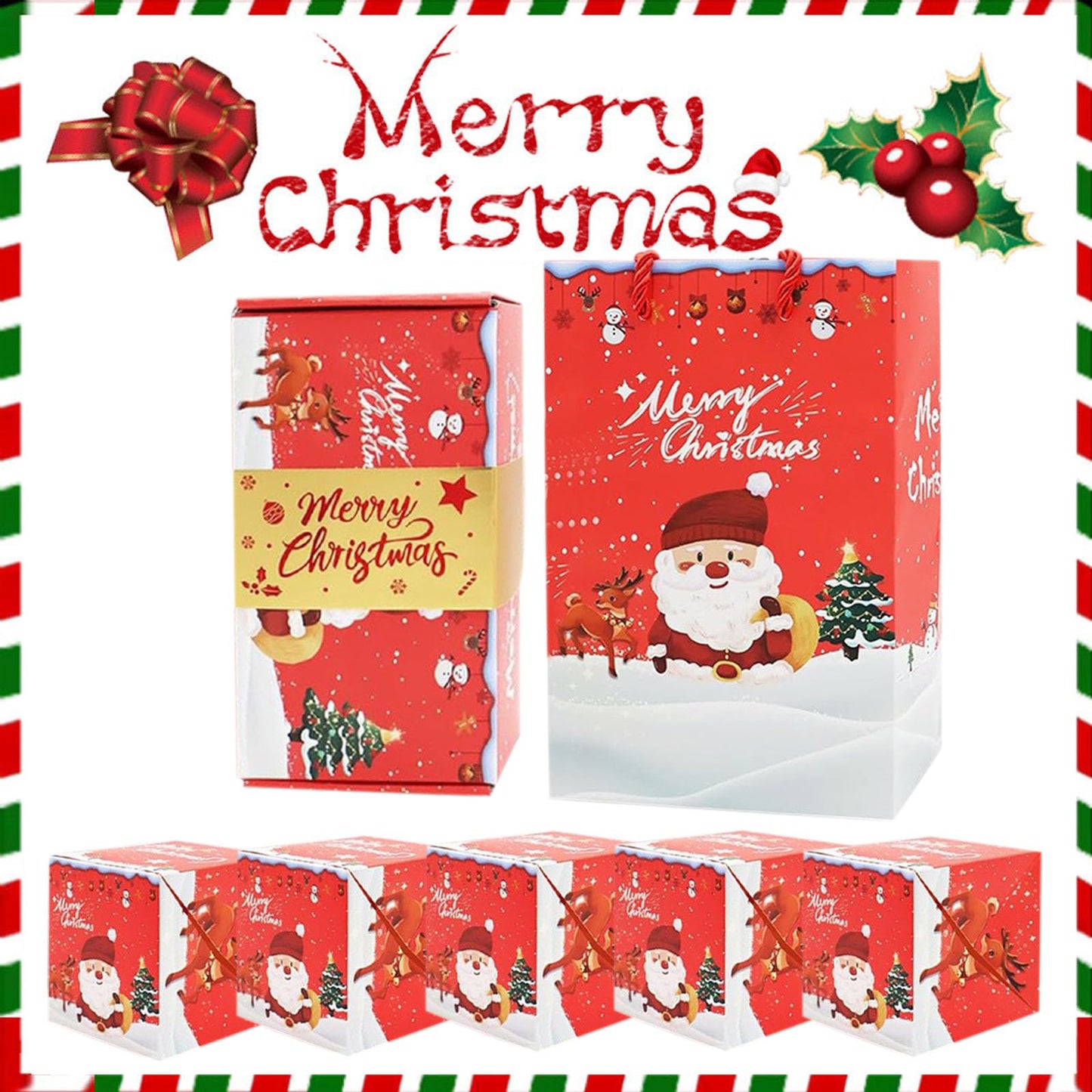 nuk8nehz8 Surprise Box Gift Box Explosion for Money, Merry Christmas Surprise Gift Boxes, Money Gift Box for Cash Gift, Explosion Gift Box for Christmas Birthday Valentine (Red 10 Boxes)
