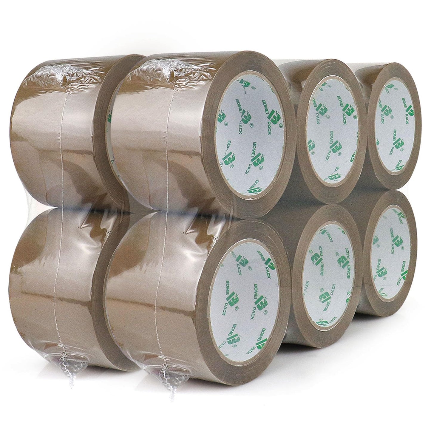 BOMEI PACK Brown Packing Tape 3 inch Wide, 12Rolls Heavy Duty Brown Packing Tape Refills Rolls for Moving Boxes, Shipping and Storage, 2.7 Mil x 60 Yards