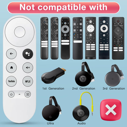 Replacement for Google-Chromecast-Remote, for Chromecast with Google TV Remote 4K/HD & Google TV Streamer 4K(Only for Snow Chromecast Google)