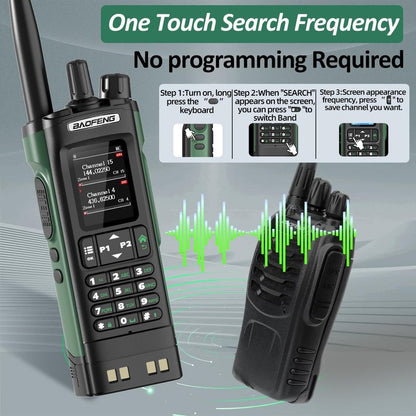 BAOFENG DM32 DMR Radio | Handheld Walkie Talkie with GPS & NOAA Weather | Long Range, 2500mAh Battery, USB-C Charging