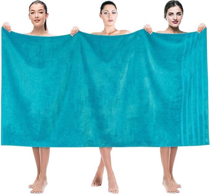 American Soft Linen 35x70 Jumbo Large Bath Towel, 600 GSM 100% Cotton Turkish