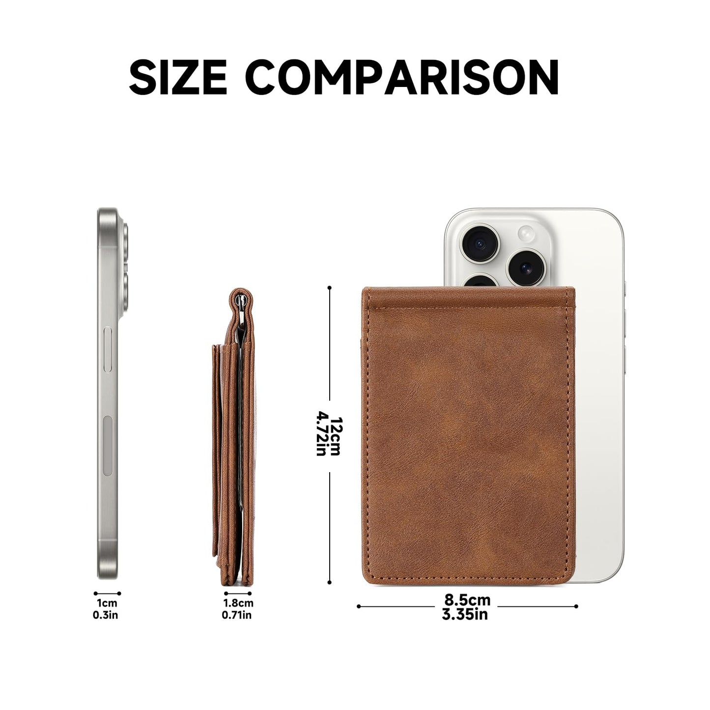 LOUEBICA Slim Wallets for Men with Money Clip RFID Blocking Front Pocket Wallet Thin Bifold Card Holder Wallet with Coin Pocket