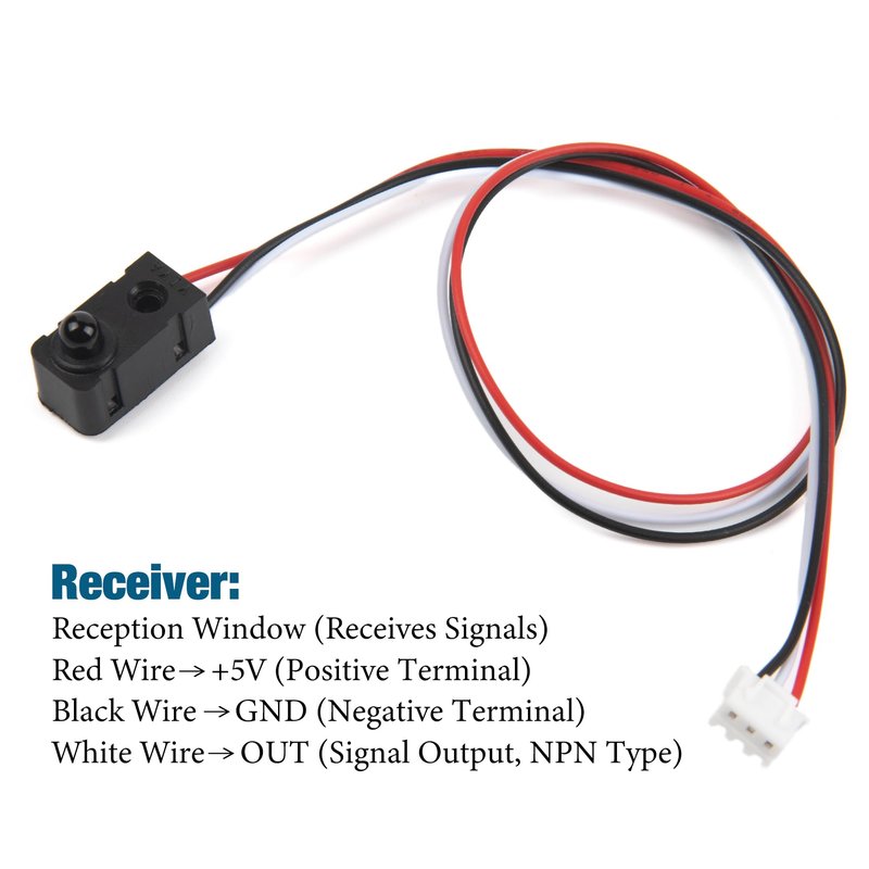 5Pcs IR Break Beam Sensor LEDs Counting Module Distance Sensor Split 5MM Through-Beam Photoelectric Switch for Apply Relay