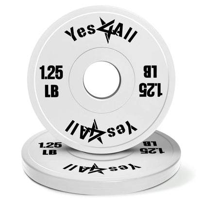 Yes4All Fractional Weight Plates Set, Available In Steel And Rubber, Set of 2/4/6 Plates in 1.25LB, 2.5LB, or 5LB Sizes, Micro Change Plates for Dumbbell and Olympic Barbell Weightlifting