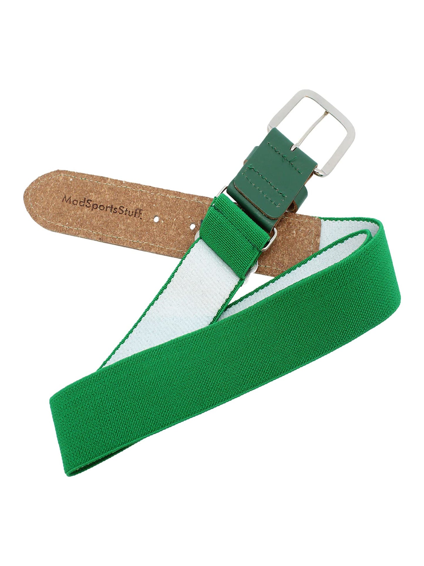 MadSportsStuff Performance Baseball Softball Belt (Adult, Kelly Green)