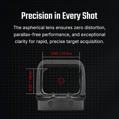 OSIGHT SE 2 MOA Dot & 32 MOA Circle | Dual Reticle Green Dot Sight for RMSc Footprint