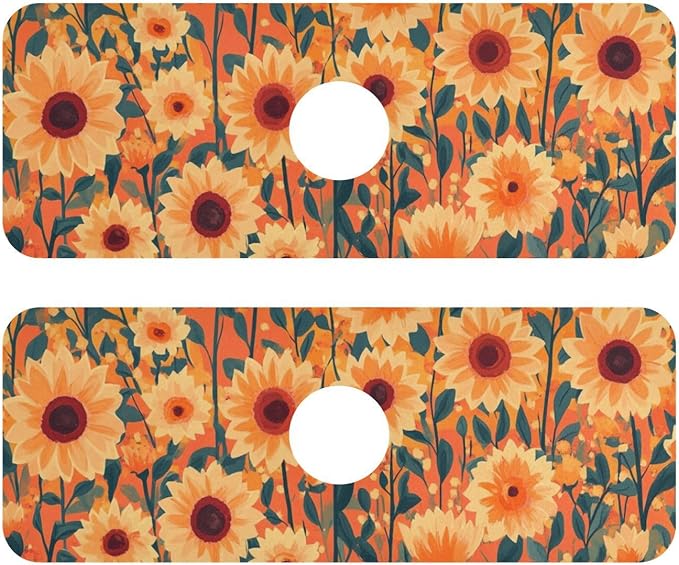 Kitchen Sink Splash Guard 2 PCS 14.7 Inch Sink Faucet Mat Splash Guard