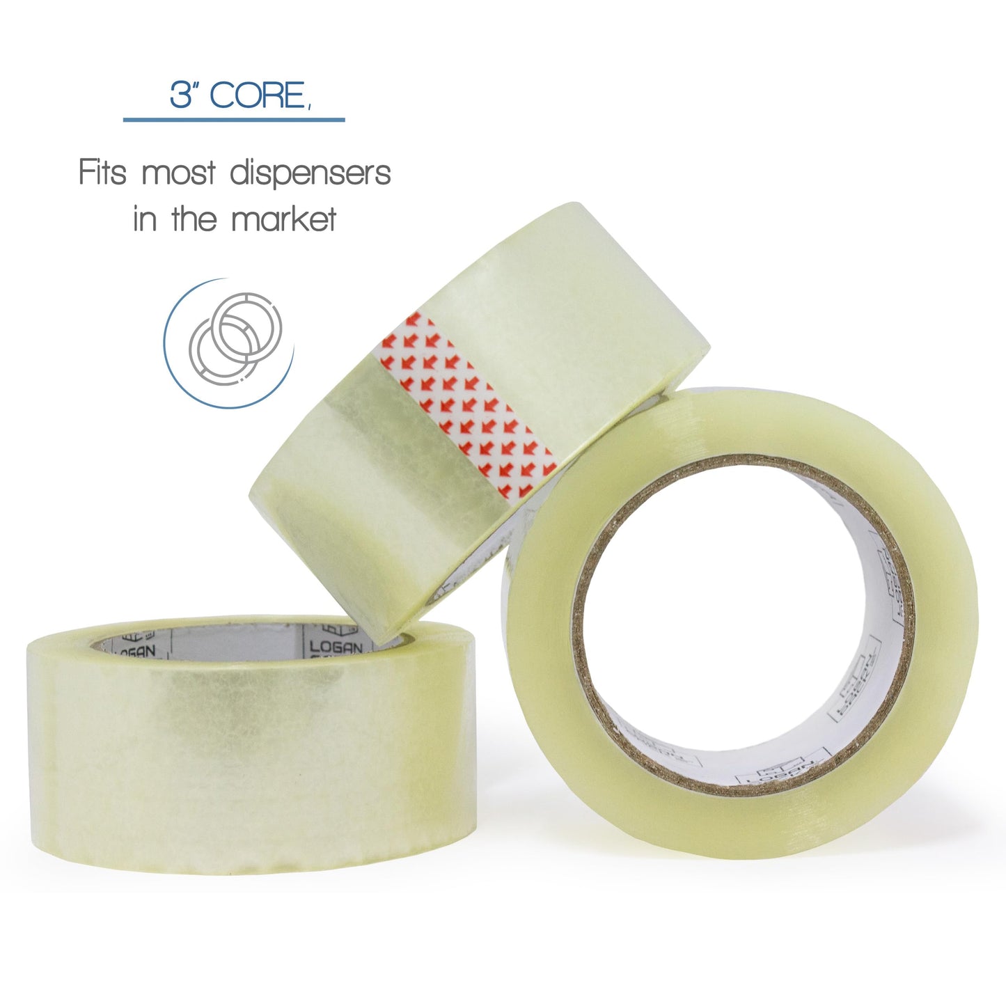 Logan Pack Clear Packing Tape, 36 Rolls Heavy Duty Packaging Tape for Shipping Packaging Moving Sealing, Thicker Clear Packing Tape, 1.88 inches Wide, 110 Yards Per Roll, 3960 Total Yards