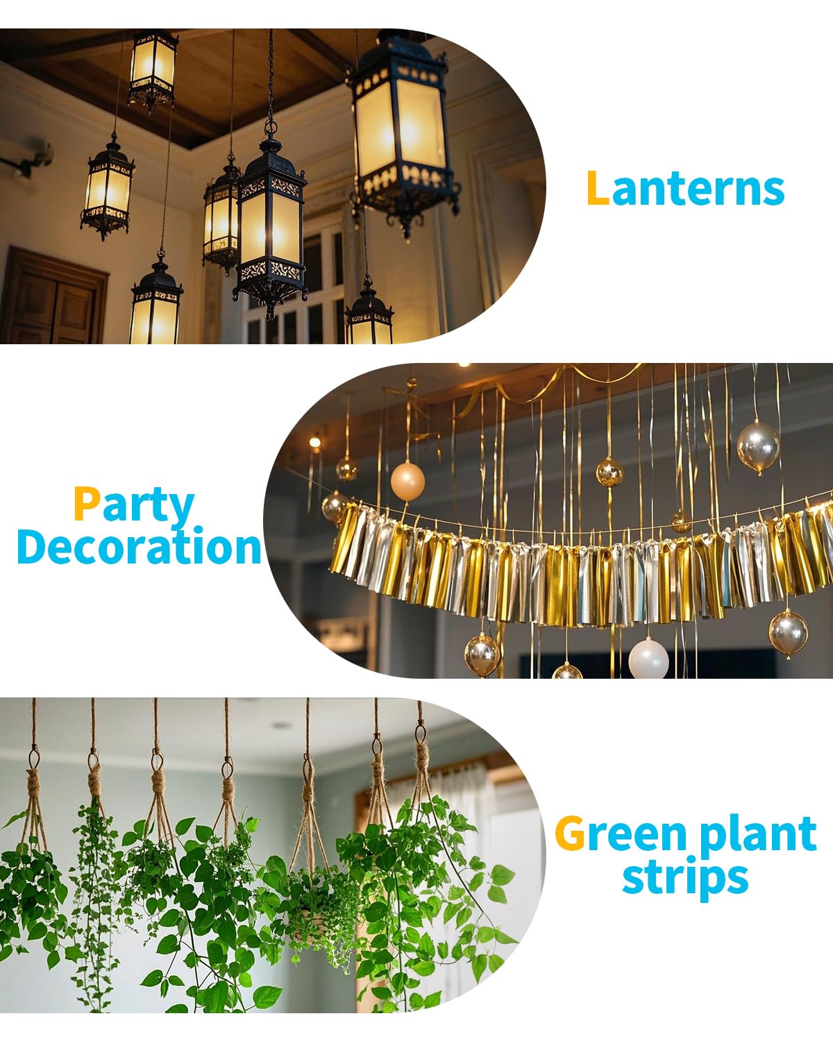 (ApeBest) 50 Pack Adhesive Ceiling Hooks for Hanging：Clear No Drill Adhesive Strips Sticky Hooks for Bedroom Classroom Kitchen Party Halloween Christmas Ceiling Hanger Decorative