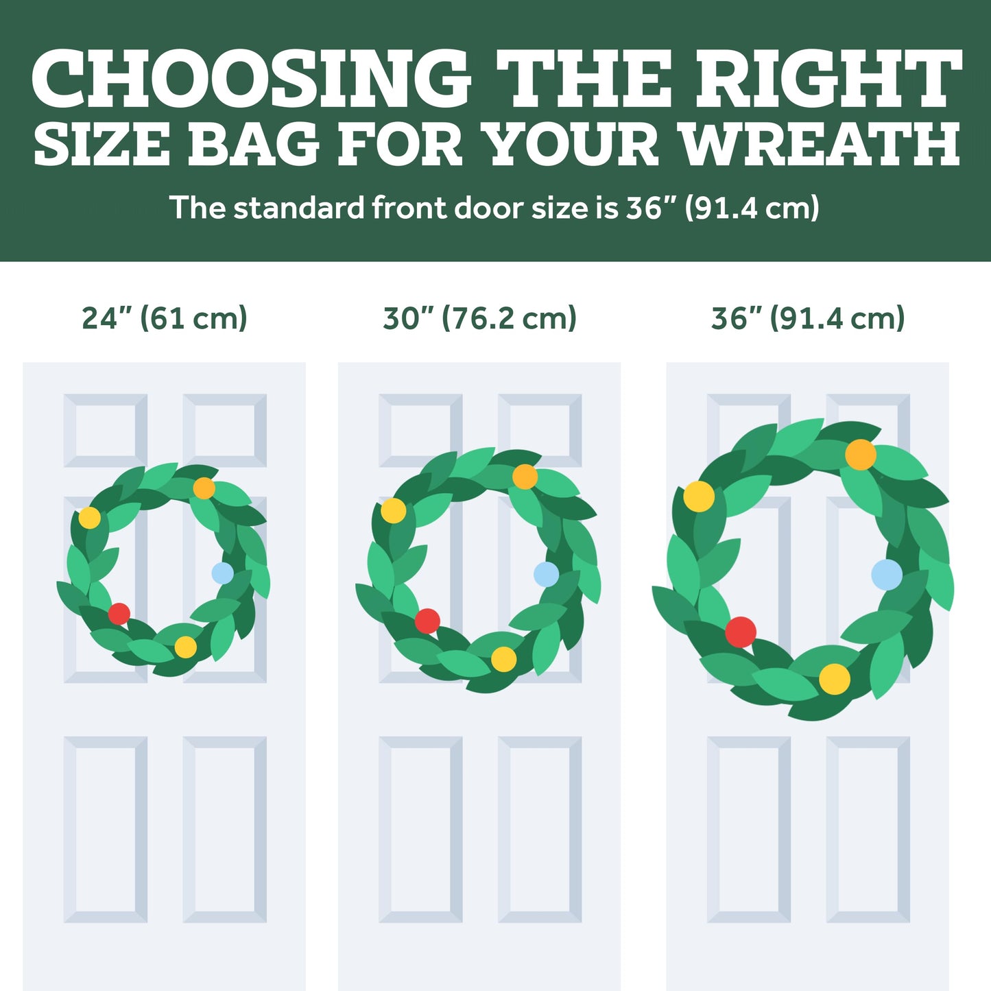 ZOBER Christmas Wreath Storage Container 36 Inch - Wreath Bag for Artificial Wreaths Box - Dual Zippered Wreaths Storage Bag with Strong Durable Handles - Red