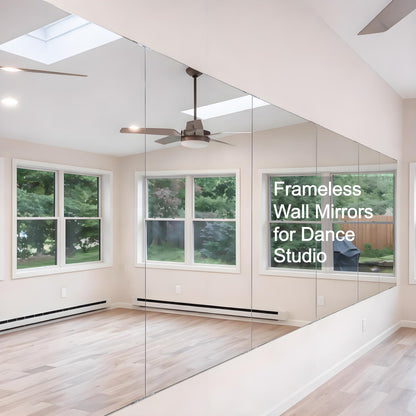 BRIVUE Gym Mirror - 60" x 48" (2PCS of 60" x 24") Frameless Wall Mirrors, Easy Installation Unbreakable Non-Glass Nanomirror, Ideal for Dance, Yoga, Workout, Home Gym, Rehearse, Pilates, Kids Room