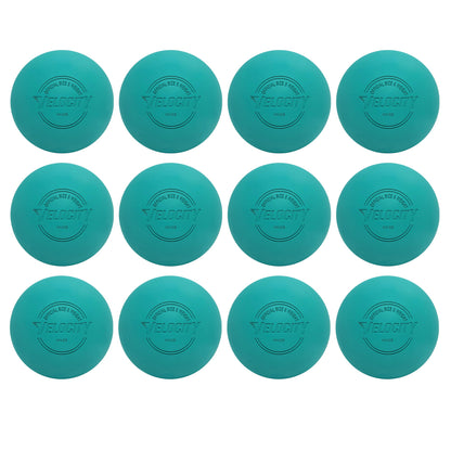 Velocity Practice Lacrosse Balls - 1, 2, 3, 6, 12, 18, 24, 36, 60 and 120 Packs - Official Size and Weight - Teal