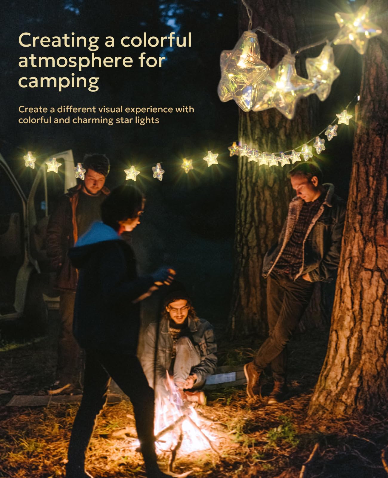 AceList Star LED String Lights – USB/Battery - Powered 20 LED Twinkling Fairy Lights with Remote, 8 Modes, Waterproof Design for Indoor/Outdoor, Christmas, Wedding, Bedroom Ambiance