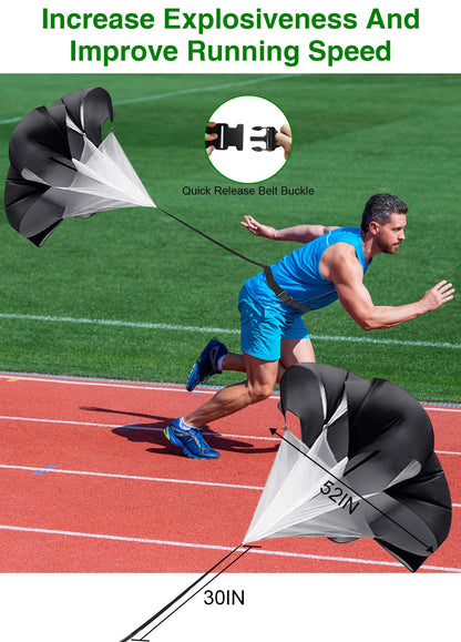 Panykoo Speed Agility Training Equipment Set - 20ft Agility Ladder, 10 Disc Cones, Resistance Parachute, 5 Resistance Bands & Carry Bag | Football Soccer Basketball Fitness Drills for Kids Adults