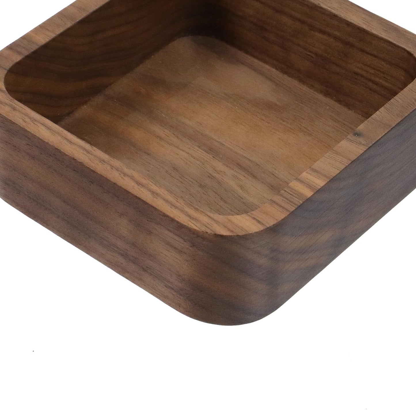 Pastlla 3.7x3.7x3.1 Inch Tray Box, Walnut Wooden Multi-Layer Storage Box, for Cleaning Tools, Toothpicks, Cotton Swabs, Jewelry Items, Rings, Earrings, Necklaces, Etc