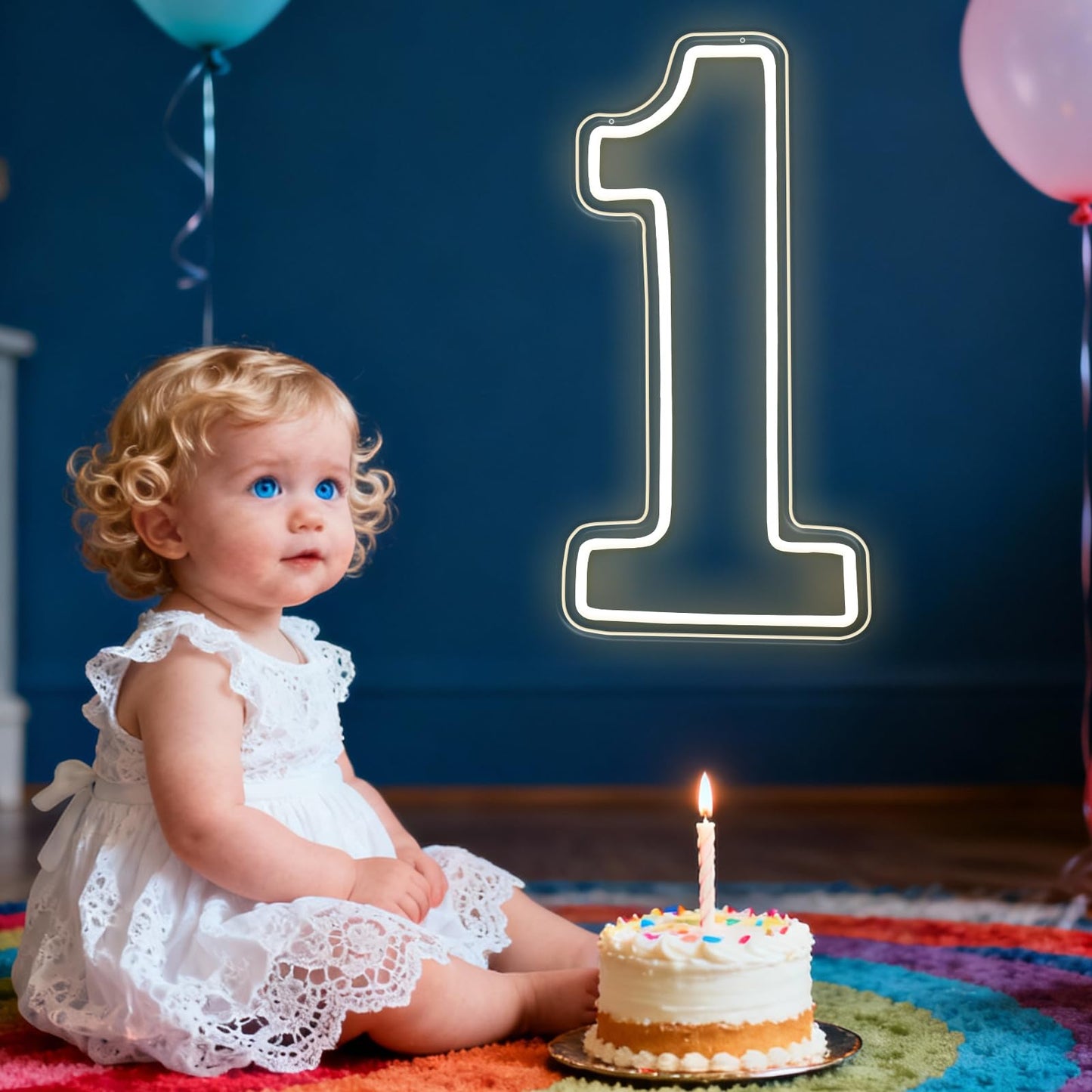 RUMONZS LED Acrylic Light up Number, Decorative Transparent Light up Letters USB Powered Big Number Sign Light for Birthday, Night Light, Party, Anniversary, Christmas, Home Decor, Wedding 12'' (number1)