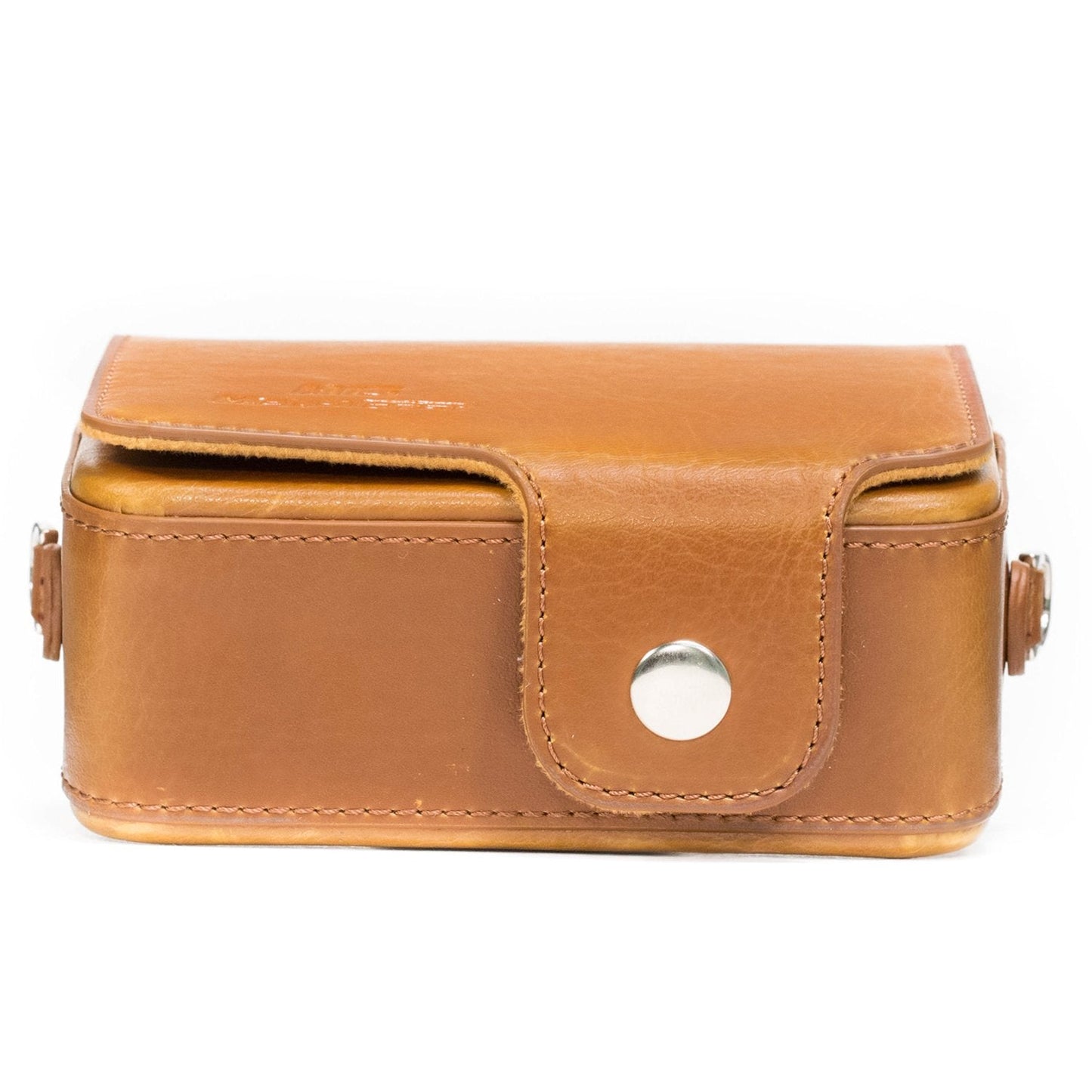 MegaGear Leather Camera Case with Strap Compatible with Canon PowerShot SX740 HS, SX730 HS, Light Brown