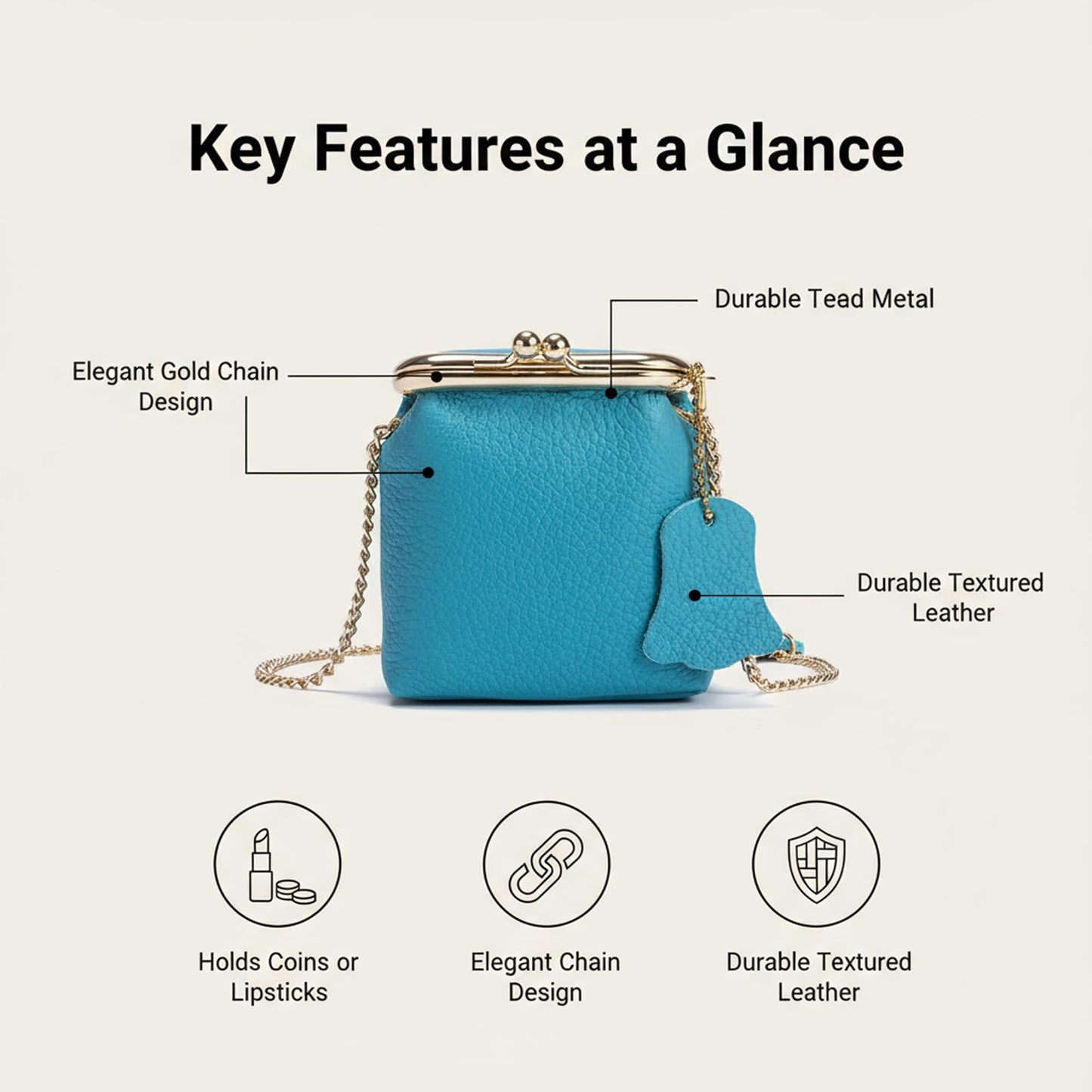 Minimalist Small Coin Purse for Women Cute Mini Chain Crossbody Bags Leather Compact Wallet for Cash Key Lipstick Jewelry (A)