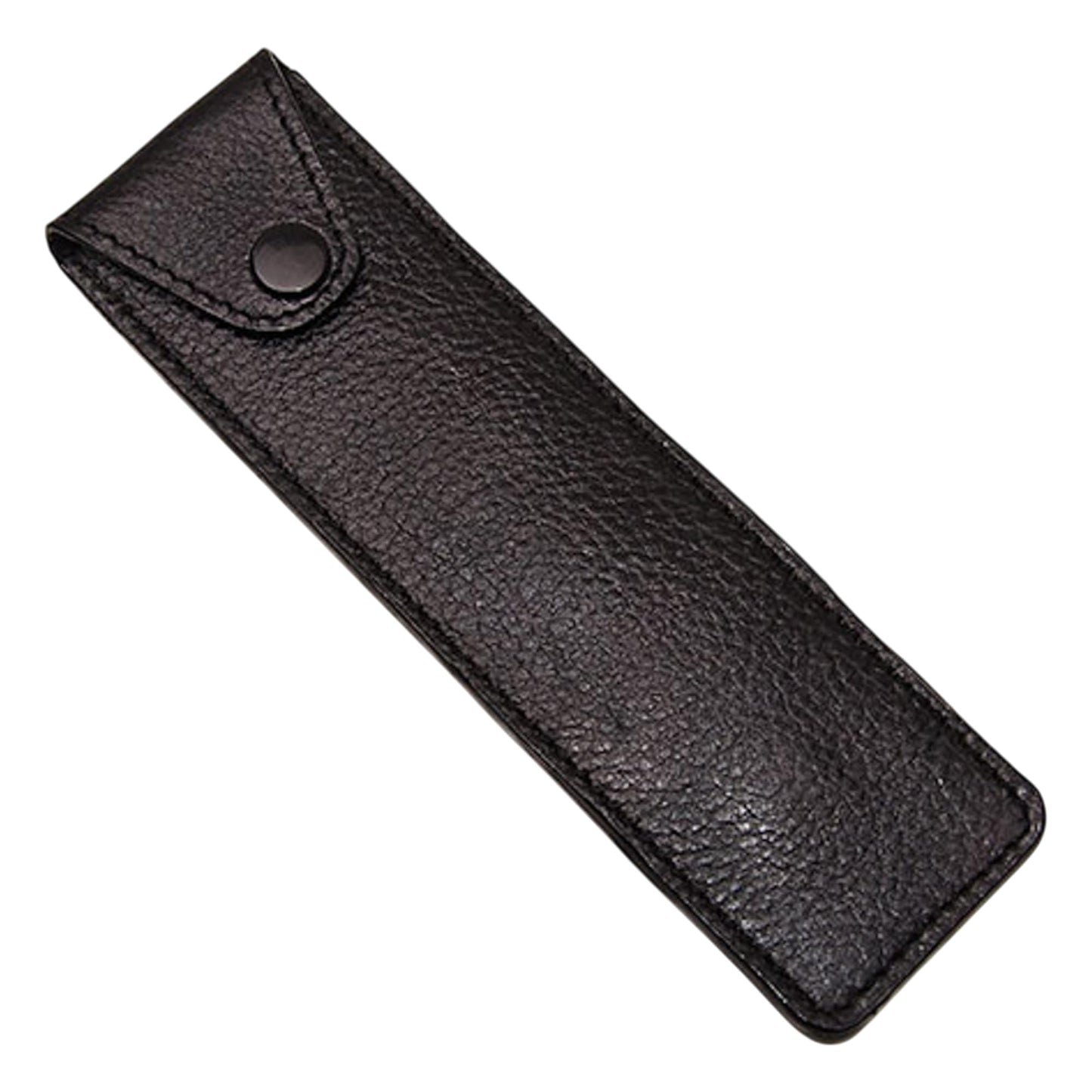 Parker Safety Razor – Genuine Leather Travel Case for FOLDING Straight, Barber & Shavette Razors – Snaps Shut & Felt‑Lined Protection in Compact Carry Pouch
