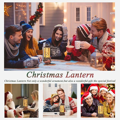 Christmas Lantern Musical Snow Globe, Lighted Christmas Snowman Water Snow Globe with Music Christmas Decoration and Gifts